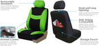 FH Group Light & Breezy Cloth Car Seat Covers, 7 Seater Three Row Set- Airbag & Split Ready -Universal for Cars Trucks and SU