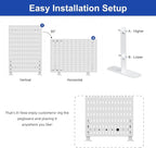 Desk Pegboard Combination Kit,Desk Organizer for Home Office,Plastic Peg Board with 7 Accessories Hooks Shelf Baskets, 16.5" 