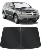TINGLU Sun Shade for Dodge Journey 2009-2020 Accessories Windshield Sun Shade Window Shade UV Rays Protection Sun Visor Cover with Steering Wheel Sunshade Storage Bag