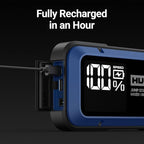 Hulkman Alpha85,Cobalt Blue,2000A 74Wh Smart Jump Starter, 12V Portable Car Battery Booster with 3.3" Display, USB-C Power Pack, 5-Mode Flashlight, Jumper Cables for up to 8.5L Gas/6.0L Diesel