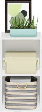 Furinno PASIR Book Shelf, 2-Tier Modern Bookshelf, Open Shelves Cube Bookcase, 9 x 12 x 21, Easy Assembly, Closed Back, for L
