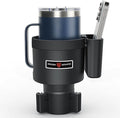 Seven Sparta Cup Holder Expander with Phone Holder & Cable Access, 3-in-1 Car Organizer, Side Storage Box for Phone/Cards, Co