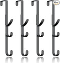 Over The Door Hooks Hanger,Over The Door Towel Hook Organizer Hanging for Coat Clothes Backpack hat Purse Metal Towel Rack Ba