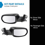 TRQ Driver & Passenger Side Power Heated Mirror Set Paint to Match Compatible with 2017 Honda CR-V HO1320325 HO1321325