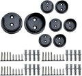 QCAA Solid Brass Extra Heavy Closet Pole Socket Set, Heavy Duty, 1-1/2 inch, with Stainless Screws, Black Coated, 4 Pairs, Ma