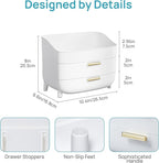 Vtopmart 3-Tier Skincare Makeup Organizer with Drawers for Vanity and Bathroom Countertop, Large Cosmetic Storage Box Case fo