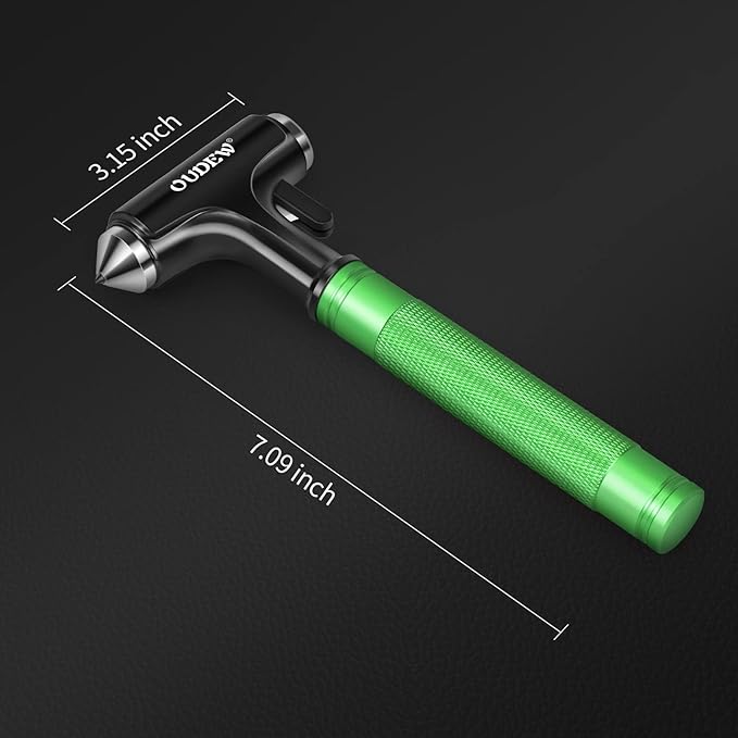 Car Safety Hammer, Car Glass Breaker with Seat Belt Cutter, Automotive Escape Tool, Metal Window Breaker, Emergecy Safety Ham