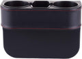 Car Seat Organizer Cup Drink Holders,Multifunctional Gap Filler Storage Box,Insert Organization Helps Reduce Distracted Driving&Holds Phone Mount Mug Bottle Cellphone Coaster Wallet Card (XBD-Black)