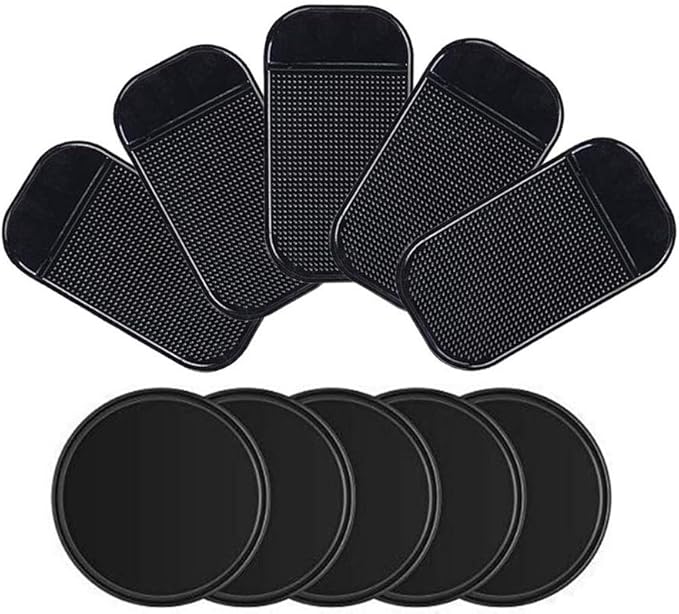 10pack Removable Silicone Sticky Anti-Slip Gel Pads Magic Gel Mat Stick to Car Dashboard Glass Mirrors Metal Tile Wall Kitche