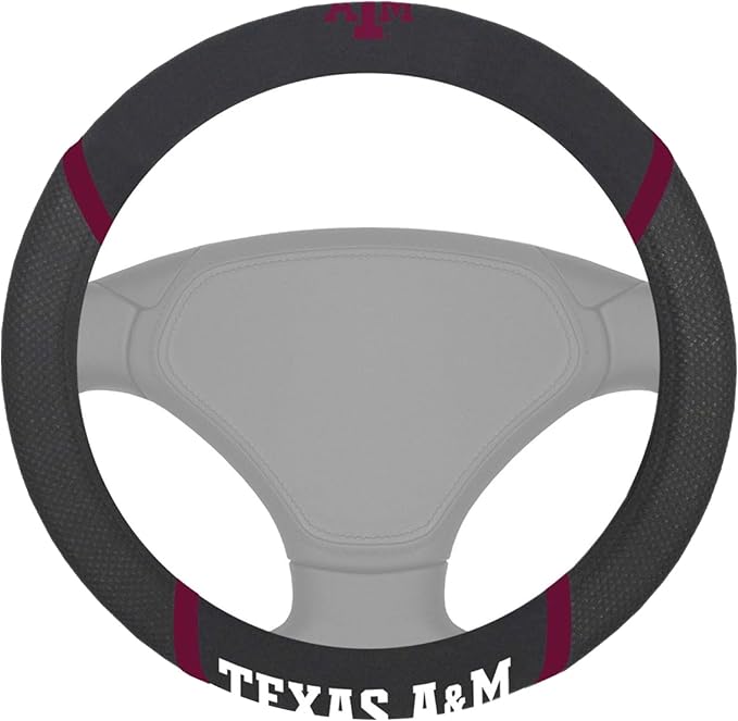 FANMATS NCAA Unisex-Adult Embroidered Steering Wheel Cover