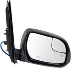 TRQ 2 Piece Driver and Passenger Side Mirror Assembly Set Electric Adjustment Heated No Memory Black Compatible with 2015-201