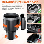Car Cup Holder Expander, Cup Holder Insert, Cup Holder Extender Adapter for Car with Expandable Base, Interior Accessories Car Drink Holder Expander Compatible with 14-46 oz Bottles