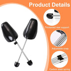 UPSTORE 4 Pairs Black Mens Plastic Adjustable Adult Shoe Tree Stretcher Boots Holder Shaper Support Practical Portable Shoe S