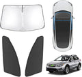 Karltys 3PCS Windshield Sun Shade for 2013-2017 Subaru Crosstrek, Reflective Front and Side Window Sunshade Cover Custom Fit Crosstrek, Foldable Sun Visor Protector Blocks Heat UV Rays