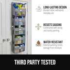GORILLA GRIP Over The Door Organizer Storage, 5 Deep Hanging Shelves, Holds 50lbs, Closet Organizers Shelf for Bedroom, Shoes