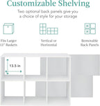 Best Choice Products 6-Cube Storage Organizer, 13.5in Shelf Opening, Bookcase, Display Shelf, Customizable w/ 3 Removable Bac