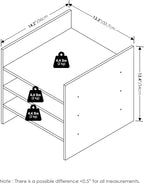 Furinno Cubicle Cube Insert, 3-Shelf Cube Organizer, Fits into Furinno Extra Thick Cubes, for Organizers and Storage, White (