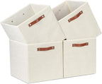 Temary Cube Storage Bins 4Pack Foldable Storage Baskets for Clothes Shelf Basket with Handles, Fabric Storage Boxes Organizer
