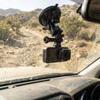 Universal Car Dash Cam Mount - Vacuum Suction Cup Holder with 4 Interchangeable Heads for GPS Navigation and Dashboard Recorder(Triadius Shape Heads)