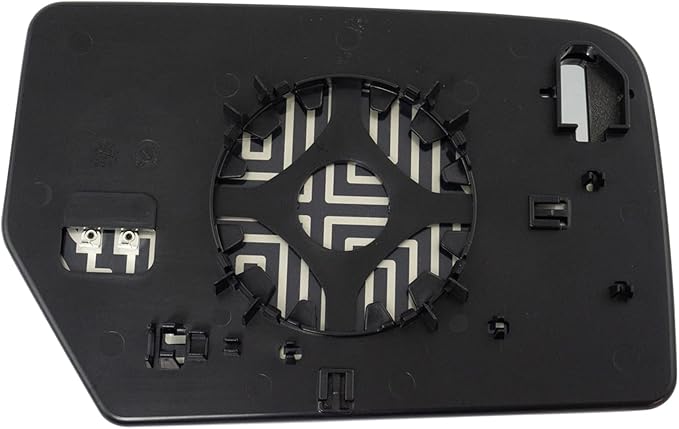 TRQ Driver Side Heated Mirror Glass with Backing Plate Compatible with 2007-2011 Ford Expedition, 2007-2011 Lincoln Navigator