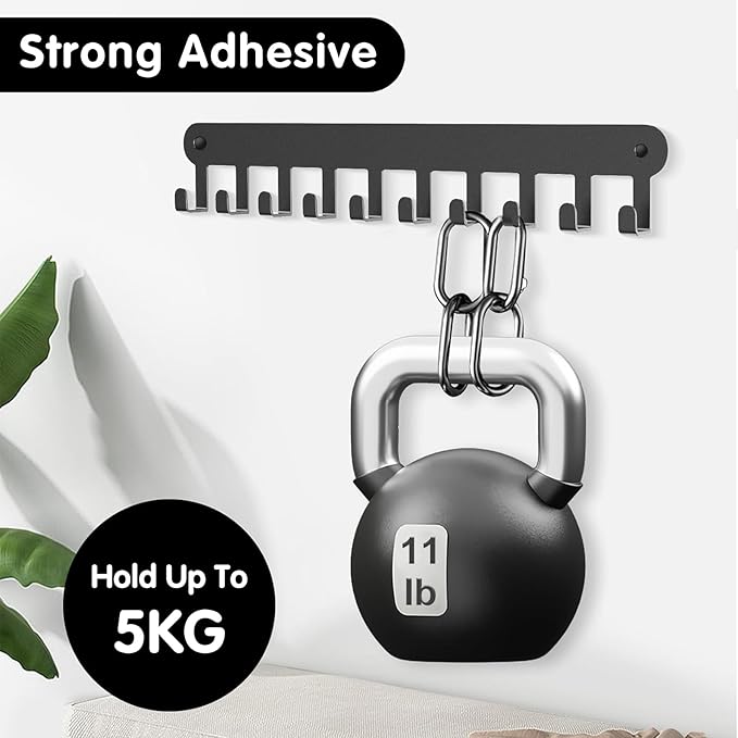2 Pack Key Holder Wall Mount, Key Holder for Wall,Key Wall Holder, Key Hooks Hanging Keys, Key Hanger Wall Mount with 10 Hook