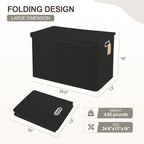 Large Toy Storage Box with Lid, Collapsible Toys Storage Organizer Bins with Dividers and Handles, Storage Chest Bin for Kids