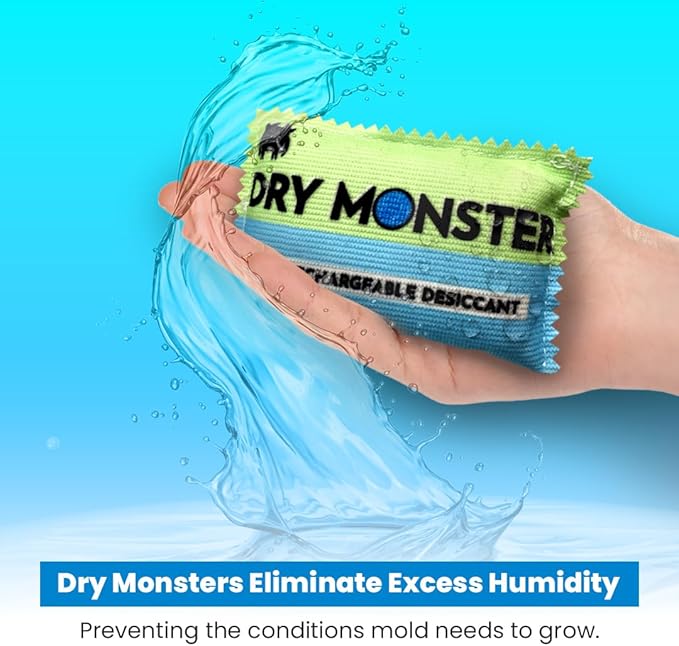 100g Rechargeable Desiccant 3 Pack - Ultimate Moisture Absorbing Bags | Rechargeable Silica | Protects Valuables from Rust,