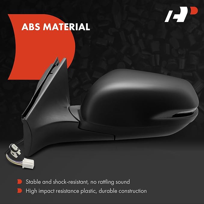 A-Premium Driver Side Power Door Mirror - Compatible with Honda CR-V CRV 2017-2022 - Heated Manual Folding Black Outside Rear View Mirror w/Turn Signal and Blind Spot Detection