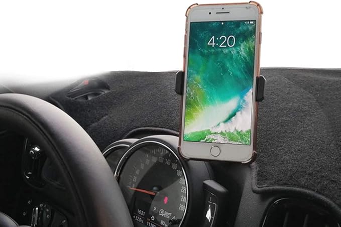 iJDMTOY Behind Tachometer Mount Smart Phone GPS Mounting Holder Kit Compatible with Mini Cooper Gen2 R55 R56 R60 R61 (360-Degree Rotatable)