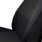 FH Group Light & Breezy Flat Cloth Cars Seat Covers Combo Steering Wheel Cover & Seat Belt Pads, Airbag and Split Rear Univer