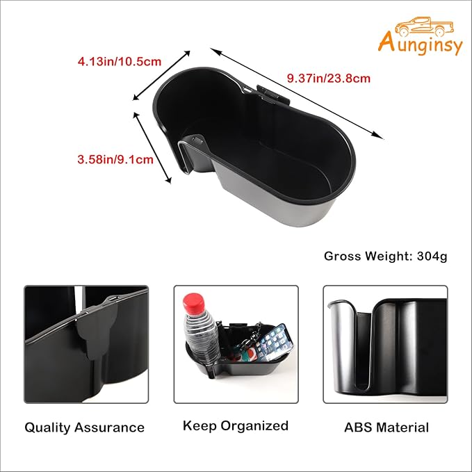 Car Rear Cup Holder Expander Organizer Tray Compatible with Ford Maverick 2022-2024 Car Seat Rear Dual Cup Holders Insert Expander Car Drink Water Bottle Holder Removable FITS Slot ABS Accessories