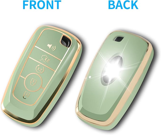 MILD EAST For Ford Key Fob Cover with Keychain, Soft TPU Key Case Shell Full Protection for Ford Explorer Fusion Escape Edge 
