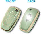 MILD EAST For Ford Key Fob Cover with Keychain, Soft TPU Key Case Shell Full Protection for Ford Explorer Fusion Escape Edge 