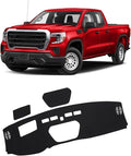 FIILINES Dash Cover for 2019-2025 Chevy Silverado 1500 2500HD 3500HD/2019-2023 GMC Sierra 1500 2500HD 3500HD(Only fit Silvera