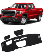 FIILINES Dash Cover for 2019-2025 Chevy Silverado 1500 2500HD 3500HD/2019-2023 GMC Sierra 1500 2500HD 3500HD(Only fit Silvera