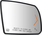 Passenger Side Heated Turn Signal And Blind Spot Detection Mirror Glass Replacement For 2008-2017 Toyota Sequoia 2007-2020 Toyota Tundra - Side Mirror With Rear Holder