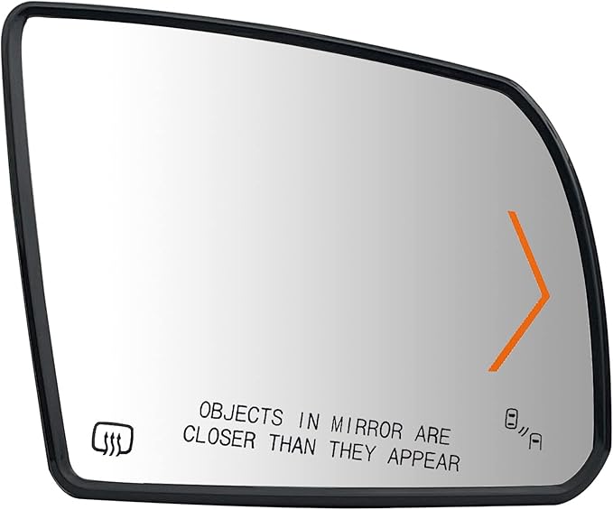 Passenger Side Heated Turn Signal And Blind Spot Detection Mirror Glass Replacement For 2008-2017 Toyota Sequoia 2007-2020 Toyota Tundra - Side Mirror With Rear Holder