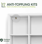 Furinno Cubicle Open Back Decorative Cube Storage Organizer, 8-Cube, Light Grey