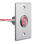 Acegoo 12V Dimmer Switch for LED RV Lights - Push Button with Red Ring Light, Ideal for RV, Camper Van, Boat, Truck, Cars Lighting & LED Strip Light - DC12-24V 6A Full Aluminum (Sliver)