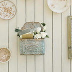Hanging Wall Storage Baskets, Metal Hanging Baskets for Mail, Files, Books, Flowers & Accessories, Rustic Wall-Mounted Organi