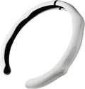 Quick Install Sporty White Perforated Nappa Leather Steering Wheel Cover with Black Top Stripe for Tesla Model Y White Trim