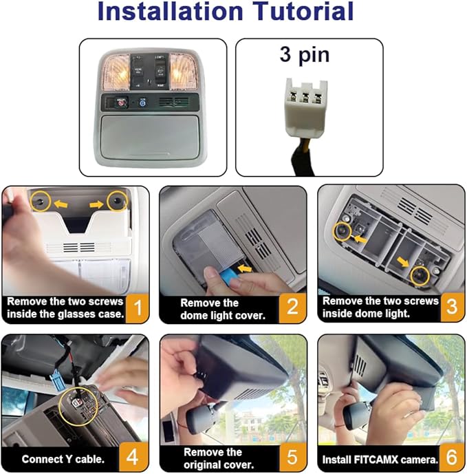 Fitcamx Front 2K+Rear 1080P Dash Cam Adapts for Honda Odyssey 2021-2026 Gen6 (HD2-D5900), Integrated OEM Look, Dual HD Video,