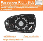 Senzeal Passenger Side Heated Mirror Glass with Blind Spot Detection BLIS for Ford Fusion 2013 2014 2015 2016 2017 2018 2019 2020 2021 DS7Z17K707C DS7Z-17K707-C (No Auto Dimming)(Right Side)