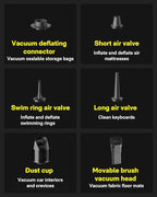 HOTO Handheld Vacuum Cleaner Cordless, Desk Vacuum Cleaner Compressed Electric Air Duster 15000Pa Suction, 4-in-1 Portable Vo