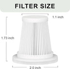 Replacement Filter Compatible with JIXINMIYUE HX-606 & A9life SY01-Q8 Car Vacuum Portable Cordless Handheld Vacuum Cleaner Fi
