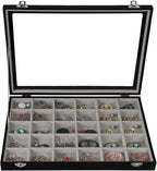 Stratalife Jewelry Organizer Earring Holder Jewelry Tray Earring Storage Organizer Display Rock Collection Box Jewelry Storag