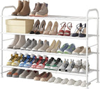 LINZINAR Shoe Rack Long 4 Tier Shoe Storage Organizer Metal Wide Shoe Shelf for Closet Entryway Bedroom 30 Paris Large Capaci