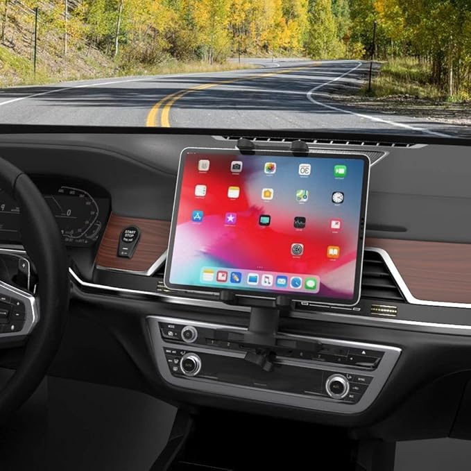 Adjustable 360 Car CD Slot Mount Tablet Holder for iPad & Cell Phone