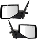 TRQ Driver and Passenger Side Mirror Assembly Set Power Heated Puddle Light Foldaway Paint to Match Compatible with 06-10 For