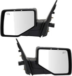 TRQ Driver and Passenger Side Mirror Assembly Set Power Heated Puddle Light Foldaway Paint to Match Compatible with 06-10 For